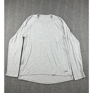Under‎ Armour Long Sleeve Activewear Top Gray Size Medium